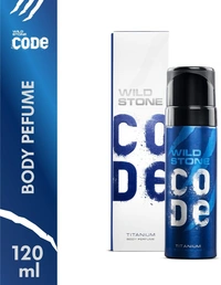Wild Stone Code Chrome No Gas Body Perfume for Men, Long Lasting Masculine Fragrance for Office Wear -120 ml - 2-3 days on orders over ₹499 shipped by Selection House, 120 ml, Titanium
