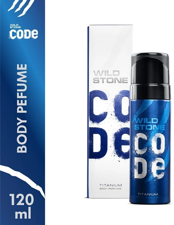 Wild Stone Code Chrome No Gas Body Perfume for Men, Long Lasting Masculine Fragrance for Office Wear -120 ml - 2-3 days on orders over ₹499 shipped by Selection House, 120 ml, Titanium