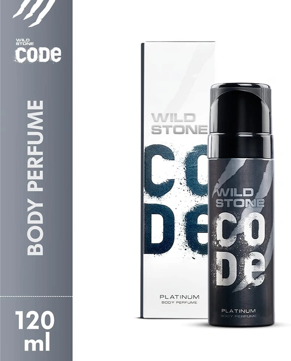 Wild Stone Code Chrome No Gas Body Perfume for Men, Long Lasting Masculine Fragrance for Office Wear -120 ml - 2-3 days on orders over ₹499 shipped by Selection House, 120 ml, Platinum