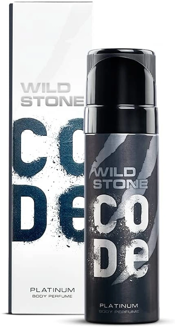 Wild Stone Code Chrome No Gas Body Perfume for Men, Long Lasting Masculine Fragrance for Office Wear -120 ml - 2-3 days on orders over ₹499 shipped by Selection House, 120 ml, Platinum