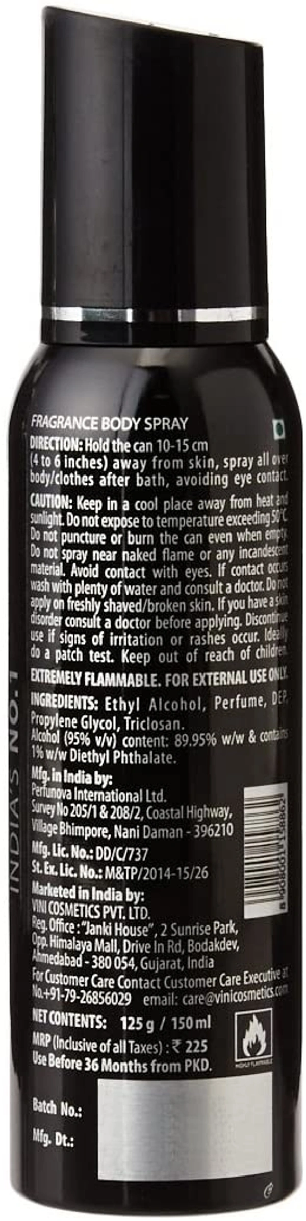 Fogg Body Spray For Men, 120ml - Black, 2-3 days on orders over ₹499 shipped by Selection House, Marco, 120 ml