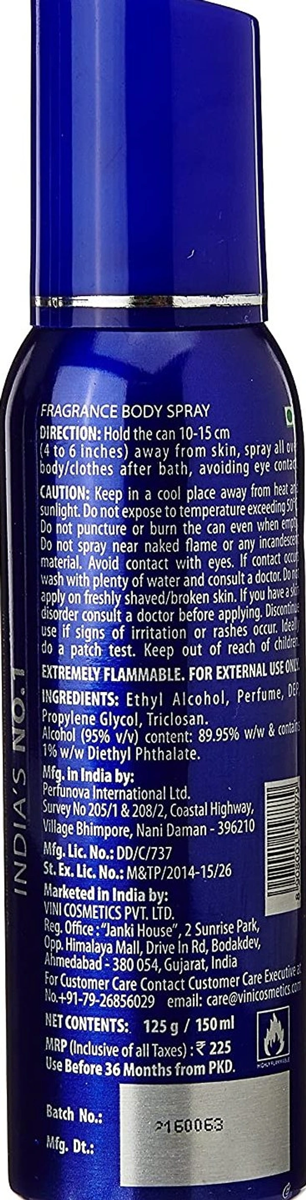 Fogg Body Spray For Men, 120ml - Blue, 2-3 days on orders over ₹499 shipped by Selection House, 120 ml, Royal