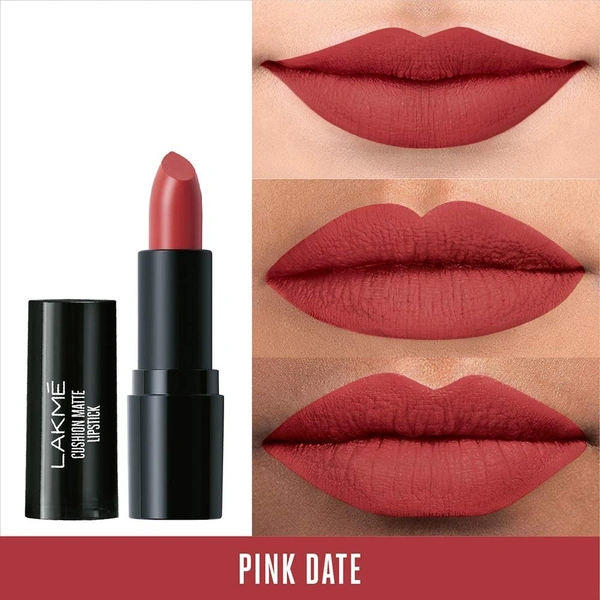 LAKMÉ Cushion Matte Lipstick, Matte Finish, 4.5g - Pink Date, 2-3 days on orders over ₹499 shipped by Selection House, 4.5g