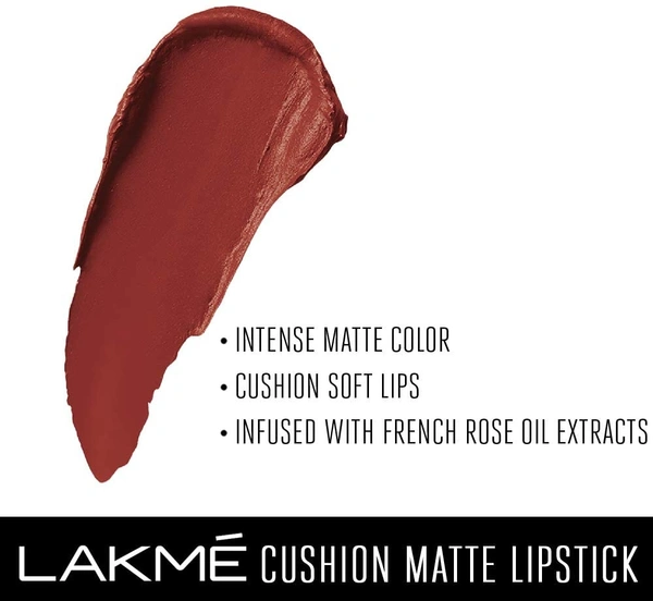 LAKMÉ Cushion Matte Lipstick, Matte Finish, 4.5g - Red Retro, 2-3 days on orders over ₹499 shipped by Selection House, 4.5g