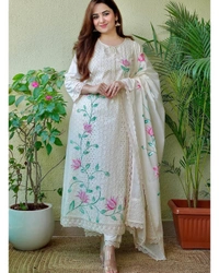 New Ivory Suit Set - Blue, S M