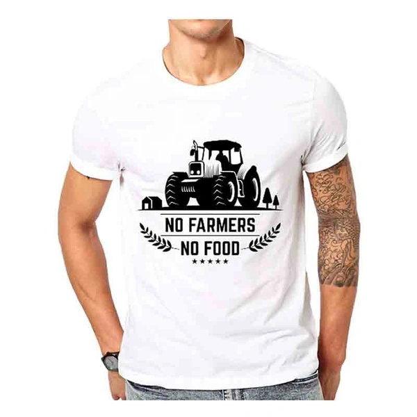 No farmers No Food t-shirt Men's  - white, S