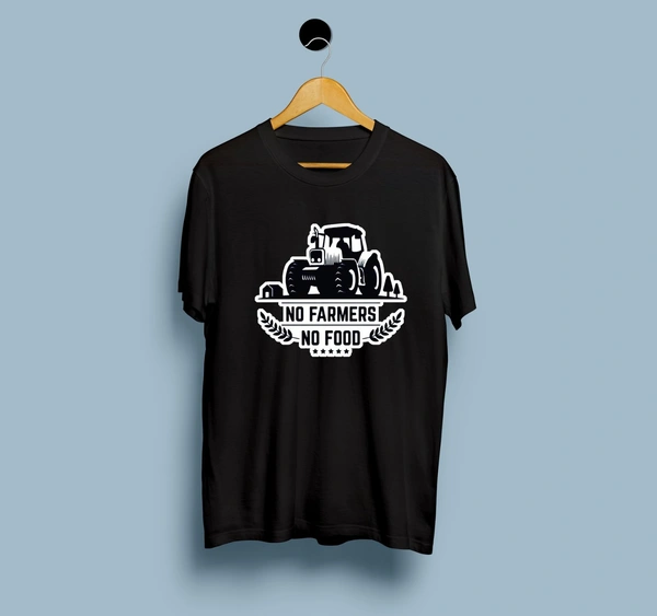 No Farmers No Food Black tshirt - Black, M