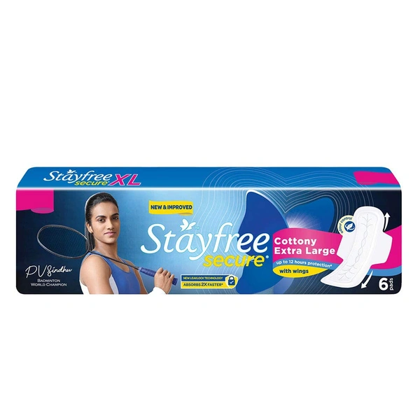 Stayfree Secure  Cotton Extra Large 