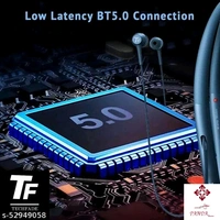 TECHFADE WH700 Wireless Bluetooth In Ear Neckband Earphone with Mic (Blue) - blue 