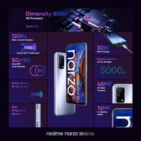 realme narzo 30 pro 5G - 6gb/64gb, sword black 