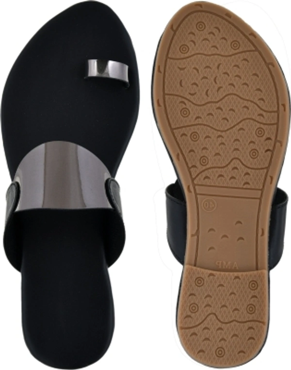 Ladies Slippers  - Black, 6