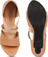 Ladies Heel Sandals  - Sepia Skin, 3