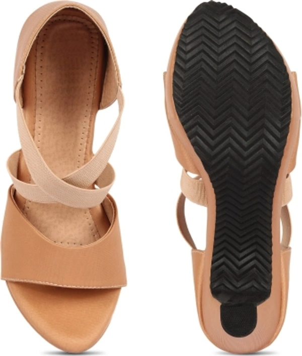 Ladies Heel Sandals  - Sepia Skin, 3