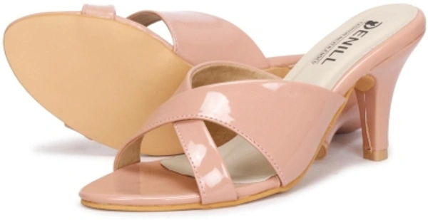 Ladies Heels Slippers  - Pink, 4