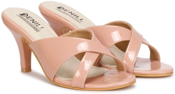 Ladies Heels Slippers  - Pink, 4