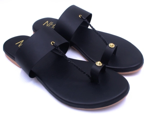 Ladies Slippers  - Black, 5