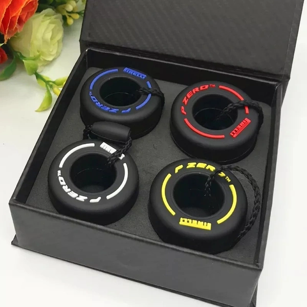F1 Pirelli Tyre keychains - 4 Keychains