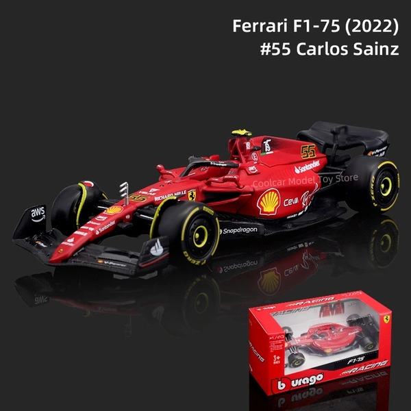 Bburago 1:43 2022 Scuderia Ferrari F1-71 #16 #55 Model Car 16 - 16