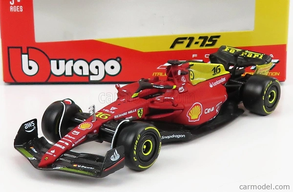 Bburago 1:43 2022 Scuderia Ferrari F1-75 (Monza Livery) Model Car - 55
