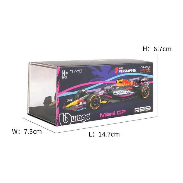 Bburago 1:43 2023 Red Bull Racing RB19 Model Car (With Case + Helmet) - 1 (Stock Livery)