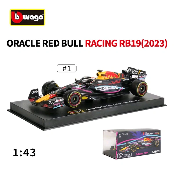 Bburago 1:43 2023 Red Bull Racing RB19 Model Car (With Case + Helmet) - 11 (Stock Livery)