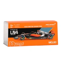 2023 Bburago 1:43 McLaren MCL60 Model Car - Chrome Edition (Case + Helmet) - 81
