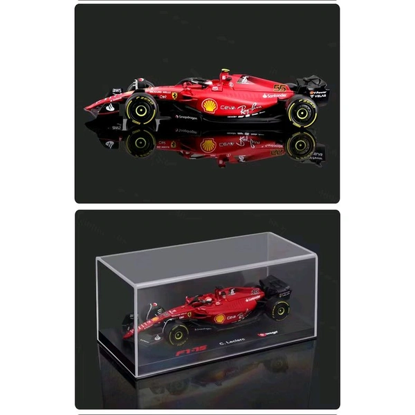 Bburago 1:43 2022 Scuderia Ferrari F1-75 (Case + Helmet) - 55