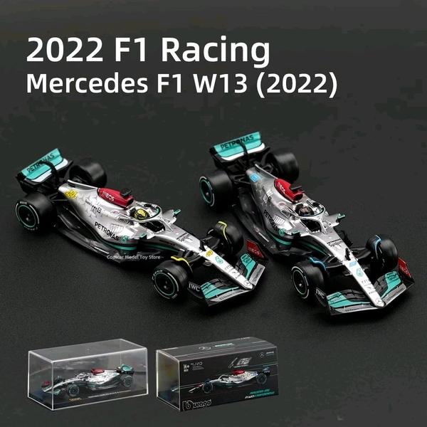 Bburago 1:43 2022 Mercedes W13 (Case + Helmet) - 63