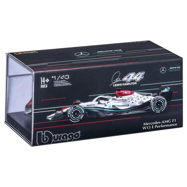 Bburago 1:43 2022 Mercedes W13 (Case + Helmet) - 63