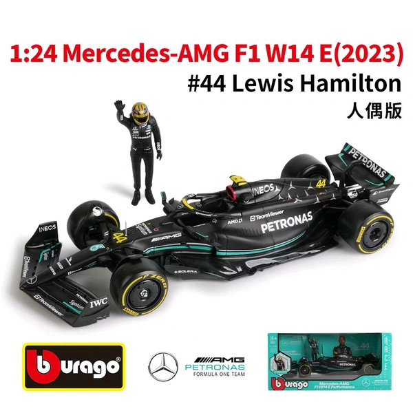 Bburago 1:24 2023 Mercedes AMG W14 E Performance With Driver Figurine - 44