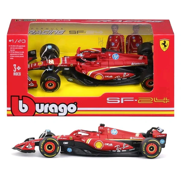 Bburago 1:43 2024 Scuderia Ferrari SF24 Model Car - 55( NO Case + Helmet)