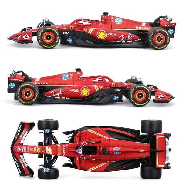 Bburago 1:43 2024 Scuderia Ferrari SF24 Model Car - 55( NO Case + Helmet)