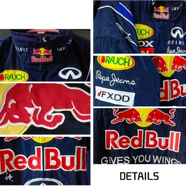 Red Bull Racing Vintage Jacket - Fully Embroidered - XL
