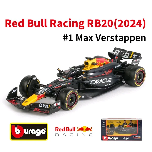 Bburago 1:43 2024 Red Bull Racing RB20 Model Car - 1 (NO Case + No Helmet)