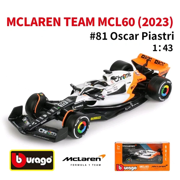 Bburago 1:43 2023 McLaren MCL60 Monaco GP Livery - 4