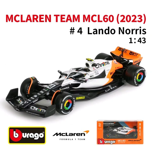 Bburago 1:43 2023 McLaren MCL60 Monaco GP Livery - 4