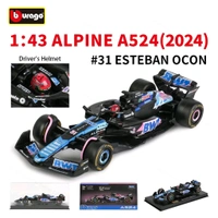 Bburago 1:43 2024 Alpine A523 - Japanese GP Livery - 10 - Case + Helmet