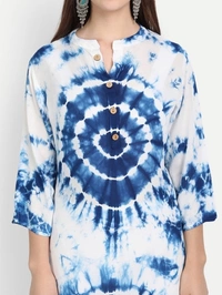 Women Printed Straight Kurta - BLUE, ORANGE, M, L, XL, XXL