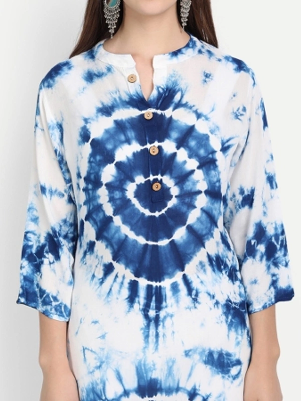 Women Printed Straight Kurta - BLUE, ORANGE, M, L, XL, XXL