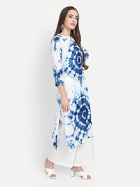 Women Printed Straight Kurta - BLUE, ORANGE, M, L, XL, XXL