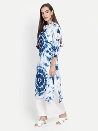 Women Printed Straight Kurta - BLUE, ORANGE, M, L, XL, XXL