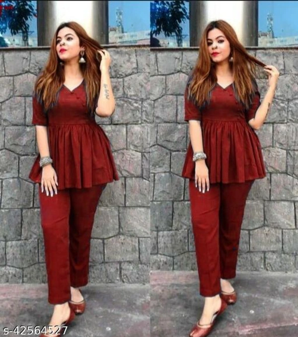 Women Elegant Dress - Maroon, S, M, L, XL, XXL