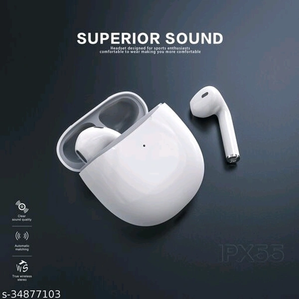 WIRELESS BLUETOOTH HEADSET - white