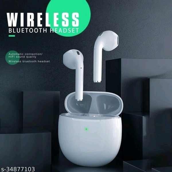 WIRELESS BLUETOOTH HEADSET - white