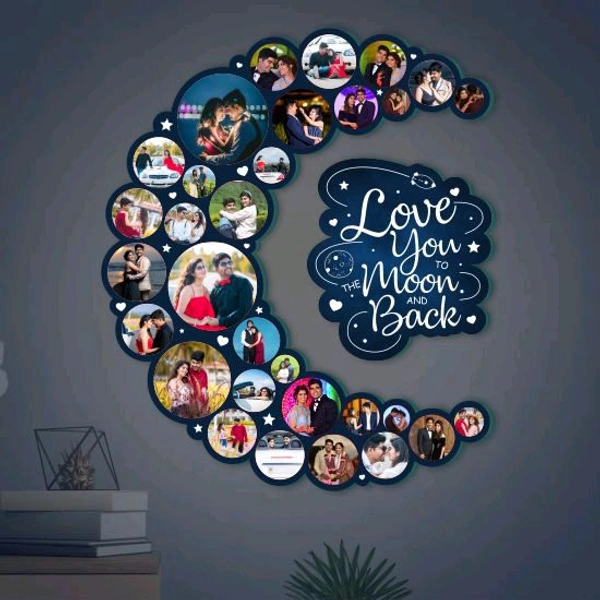Moon Cut Out MDF photo Frame