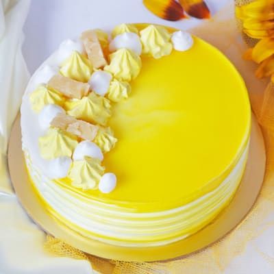 Diya Pineapple Cake- 1 Kg ( Online Cake Delivery In Patiala ) | Online cake  delivery, Cake delivery, Cake