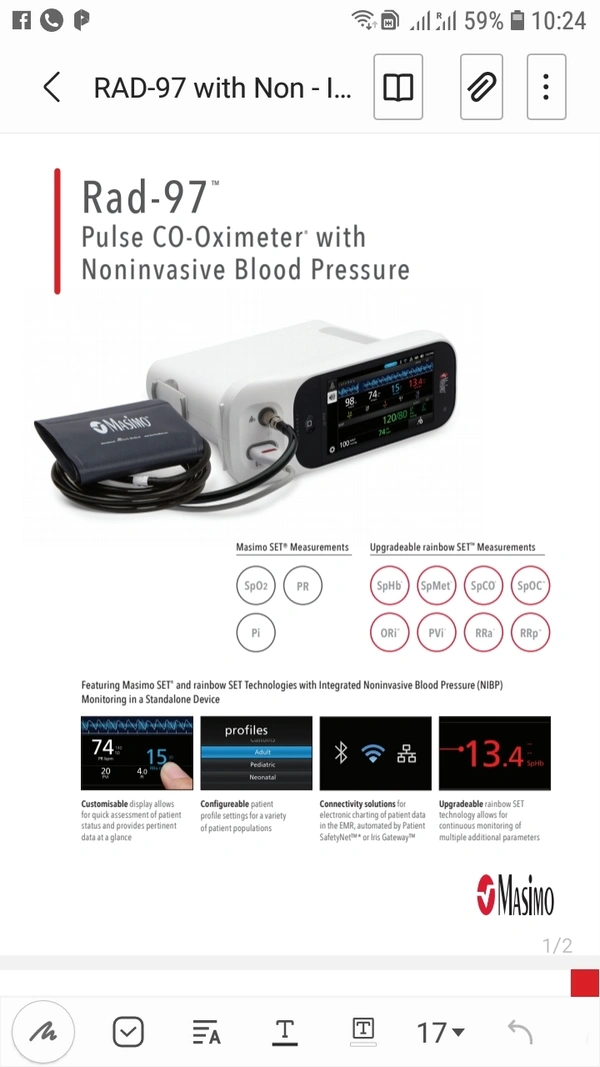 Masimo Rad-97 Pulsoximeter 