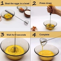 Power Free Stainless Steel Hand Push Blender