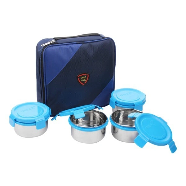 Premium Sleek Insulated Square Lunch Bag with Lock and Lock Containers & Spoon3