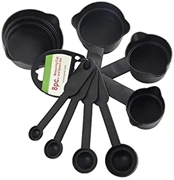 Plastic Measuring Cups and Spoons Set with Box 8 Piece Set